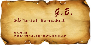 Gábriel Bernadett névjegykártya