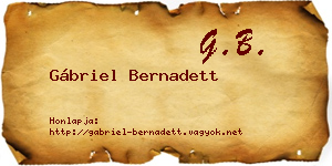 Gábriel Bernadett névjegykártya
