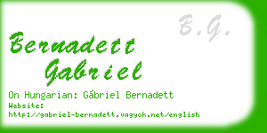 bernadett gabriel business card