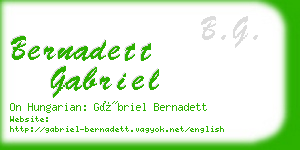 bernadett gabriel business card